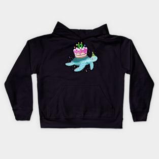 Turtle 11th Birthday 11 Years Old Turtle Reptiles Testudines Kids Hoodie